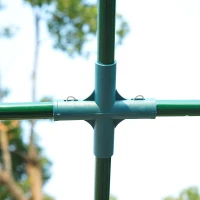 Outsunny 11.5x6.6x6.6ft Walk-in Tunnel Greenhouse Portable Garden Plant Growing House Transparent(m-4)