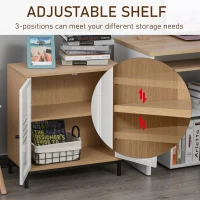 Vinsetto File Cabinet Metal and Wood Under Desk Lateral Filing Cabinet Shelf Adjustable(m-5)