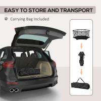 PawHut Folding Portable Pet Playpen Soft Dog Cat Puppy Exercise Kennel Pen Crate with Carrying Bag Indoor Outdoor Black(m-5)