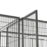 PawHut Rolling 65"L Bird Cage w/ Storage Shelf Wood Perch Food Container(m-11)