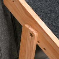 PawHut 2-in-1 Folding Dog Stairs and Ramp, Convertible Dog Ramp for Beds, Sofa, and Cars, Portable Folding Pet Ladder, Up to 110 Pounds(m-9)