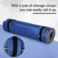 HOMCOM Roll-Up Pool Float Pad for Lakes, Oceans& Pools, Water Mat for Playing, Relaxing & Recreation - Blue(m-7)