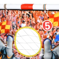 Qaba Football Goal Folding Indoor Outdoor with All Weather Net Kids Adults(m-4)