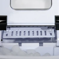 HOMCOM Portable Countertop Ice Maker Machine, 9 Cubes in 8 Minutes, Ice Machine for Freezer 27lbs/24H, Automatic Cleaning with Scoop and Basket for Kitchen Home Office Bar(m-10)