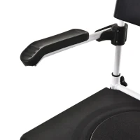 HOMCOM Personal Mobility Assist Bedside Commode Toilet Chair with 30° Reclining Backrest & Four Rolling Wheels(m-12)