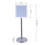 HOMCOM 8"x12" Adjustable T-Sign Poster Stand Pedestal Dispaly Frame(m-3)