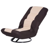 HOMCOM 360 Degree Swivel Floor Gaming Chair Folding Video Floor Lazy Couch Floor Lounge Bed Recliner w/ 5-Position Adjustable Backrest(m-7)