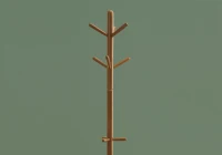 Monarch 69" Contemporary Modern 9-Hook Wooden Coat Tree Hanger Rack - Oak Finish(m-3)