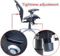 HomCom Mesh Ergonomic Home Office Desktop Computer Chair - Black(m-7)