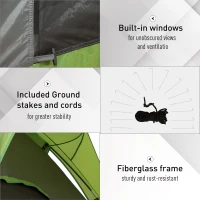 Outsunny 4-5 Person Vehicle Side Camping Tent for SUVs  CUVs  Minivans W/ Carrying Bag(m-5)