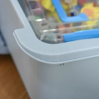 Qaba Kids Storage Unit Dresser Tower with Drawers 3 Tier Chest Toy Organizer for Bedroom Nursery Kindergarten Livingroom Blue(m-8)