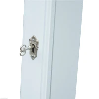 HOMCOM Mirrored Jewellery Cabinet Armoire Stand Organizer for Rings Earrings Bracelets Lockable White(m-9)