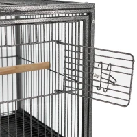 PawHut 22" Bird Carrier Cage Parrot Macaw Travel Cage Portable Elevated Aviary House with Feeding Bowls(m-9)