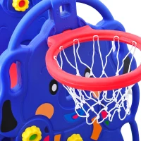 Qaba Sturdy Playground Set - Indoor/Outdoor - Blue/Red - Ages 2-7(m-5)