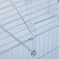 PawHut Small Animal Enclosure Rabbit Pet Bunny Metal Cage Outdoor 86.5" x 40.5" x 40.5"(m-11)