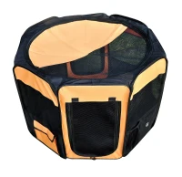 PawHut 34-inch Pet Playpen Soft Dog Cat Exercise Pen Soft Kennel Crate Folding Portable(m-2)