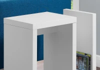 Monarch 24" Modern Wood Grain Side Accent Table with Magazine Storage - White Finish(m-3)