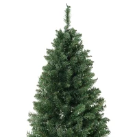 HOMCOM 7.5ft Tall Pre-Lit Slim Douglas Fir Artificial Christmas Tree with Realistic Branches, 350 Warm White LED Lights and 1075 Tips(m-11)