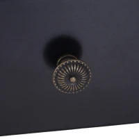 HOMCOM Wooden Makeup Vanity Dressing Table Set with 360° Rotating Oval Mirror, 3 Drawers and Padded Stool for Bedroom(m-9)