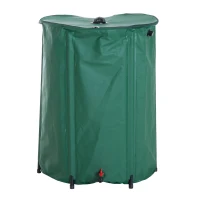 Outsunny 80 Gallon Rainwater Harvesting System Collection Tank with Collapsible Runoff(m-8)
