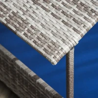 PawHut Pet House Wicker, for Indoor/Outdoor Rattan Furniture, with Water-Resistant and Removable Cushions, Elevated Bottom, Dark Blue(m-8)