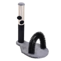 PawHut Sisal Cat Scratching Post w/ Arch Self Groommer 2 Balls(m-2)