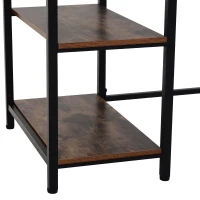 HOMCOM 47" Modern/Industrial Computer Writing Desk with 2 Storage Shelves for Home Office, Study, or Game Room(m-11)