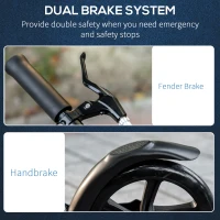 Soozier one-click Folding Kick Scooter for 14+ w/ Adjustable Handlebar, Push Scooter with Kickstand, Dual Brake System, Shock Absorber, 7.75'' Wheels & ABEC-7 Bearings, White(m-5)