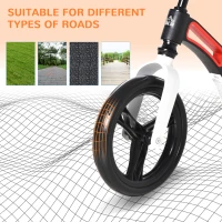 Qaba Kids Balance Bike Lightweight Toddler Bike with Adjustable Seat and Handlebar, No Pedal Magnesium Alloy Bicycle with Footrest for 2-5 Years White(m-7)