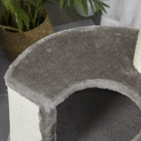 PawHut 43" Plush Cat Tree Activity Condo with Sisal Scratching Posts, Elevated Comfortable Perch, & Roomy Interior Area(m-7)