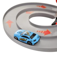 Qaba 3-Level Parking Garage Toy Car Playset with Racetrack, Helicopter Ramp, Elevator, and Cars for Boys and Girls(m-12)