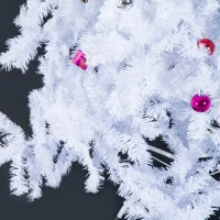 HOMCOM 7ft Artificial Christmas Tree Xmas Holidays Décor with Ornament White(m-8)
