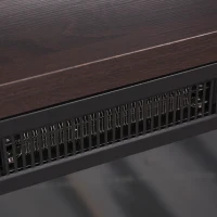 HOMCOM 60" W x 23.5" H Electric Fireplace Mantel TV Stand, Media Console Center Cabinet with 2 Adjustable Shelves, 4 Cable Management Holes and Fits up to 65" TV, Dark Brown(m-13)