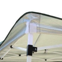Outsunny 8.2x8.2ft Easy Pop Up Canopy Party Tent Outdoor Shelter w/Slant Leg Green(m-9)