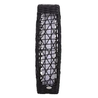 Outsunny Garden Solar Powered LED Rattan Floor Lamp Outdoor Decorative Deck Standing Lantern Yard Wicker Path Lights(m-5)