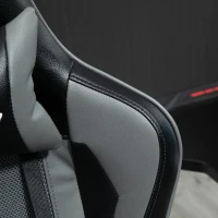 Vinsetto Gaming Chair Racing Style Ergonomic Office Chair High Back Computer Desk Chair Adjustable Height Swivel Recliner with Headrest and Lumbar Support, Grey(m-10)