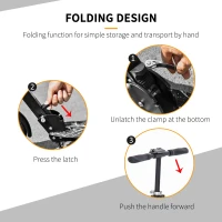 Soozier Foldable Kick Scooter with Adjustable Handlebar, Disc Brake, Rear Brake, 7.75'' Big Solid Wheels and Shock Absorption System, 100kg Capacity for 14+ Teens Adult Kids(m-5)