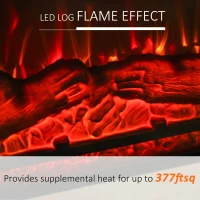 HOMCOM 45.25" W x 36.5" H Electric Fireplace Mantel TV Stand, Media Console Center Cabinet with 2 Cabinets with 2 Adjustable Shelves, and Remote Control, White(m-4)