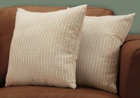 Monarch 18" x 18" Abstract Dot Pattern Throw Pillow (Set of 2) - Light / Dark Taupe(m-2)