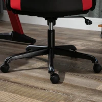 Vinsetto Ergonomic Racing Gaming Chair Faux Leather Office Computer Desk Chair with Mid Back, Armrest, and Adjustable Height, Red(m-17)