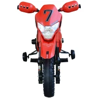 Aosom Cruising Kids Dirt Bike Electric Motorcycle with Charging 6V Battery, Real Driving Sounds, Built-In Music, Red(m-7)