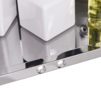 kleankin 30 Inch x 18 Inch x 11 Inch Corner Medicine Cabinet, Wall Mounted Mirror Cabinet with Double Doors and 3 shelves, Multipurpose Storage Organizer for Bathroom(m-13)