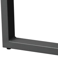 Outsunny 9 Pieces Patio Dining Sets with 4 Chairs, 4 Ottoman and Glass Table, Cushioned Seating and Back, Aluminum Frame, Space Saving for Lawn, Garden, Backyard(m-10)