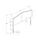 Monarch Queen Size Classic Style Headboard with Leather-Look Upholstery and Chrome Nailhead Finish - White(m-4)