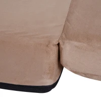 HOMCOM 5-Position Floor Lazy Sofa Chair Adjustable Folding Couch Video Gaming Bed Brown(m-9)