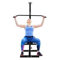 Soozier Exercise Pulldown Weight Machine with Multiple Adjustable Cable Positions for Strengthening Many Muscle Groups(m-1)