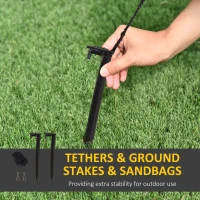 HOMCOM 4.1 ft Inflatable Halloween Black Cat,  Outdoor LED Lighted Yard Party Decoration, Waterproof(m-7)