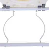 HOMCOM Personal Mobility Assist Bedside Commode Toilet Chair with 6-Level Adjustable Height & Shower Accessibility(m-13)