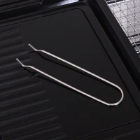 Outsunny Charcoal Barbecue Grill Stainless Steel Portable Folding Charcoal BBQ Grill Stainless Steel Camp Picnic Cooker(m-14)