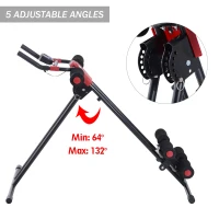 Soozier Ab Crunch Trainer Core Workout Exercise Adjustable Foldable Black(m-8)